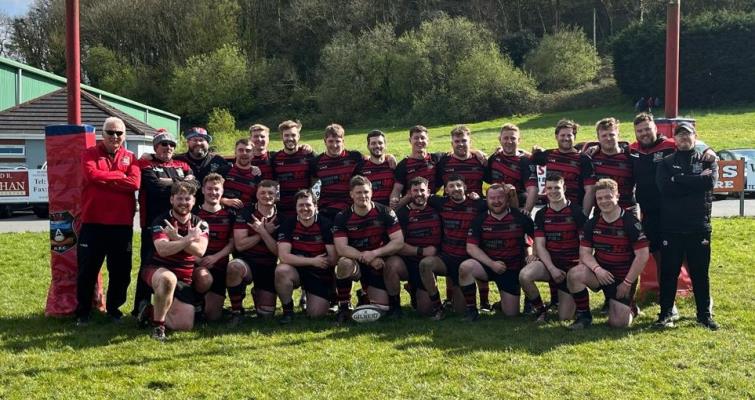Tenby United celebrate promotion Tenby United celebrate promotion